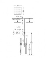 KIT DUCHA TERMOSTATICA ELECTRONICA TRES GRIFERIA